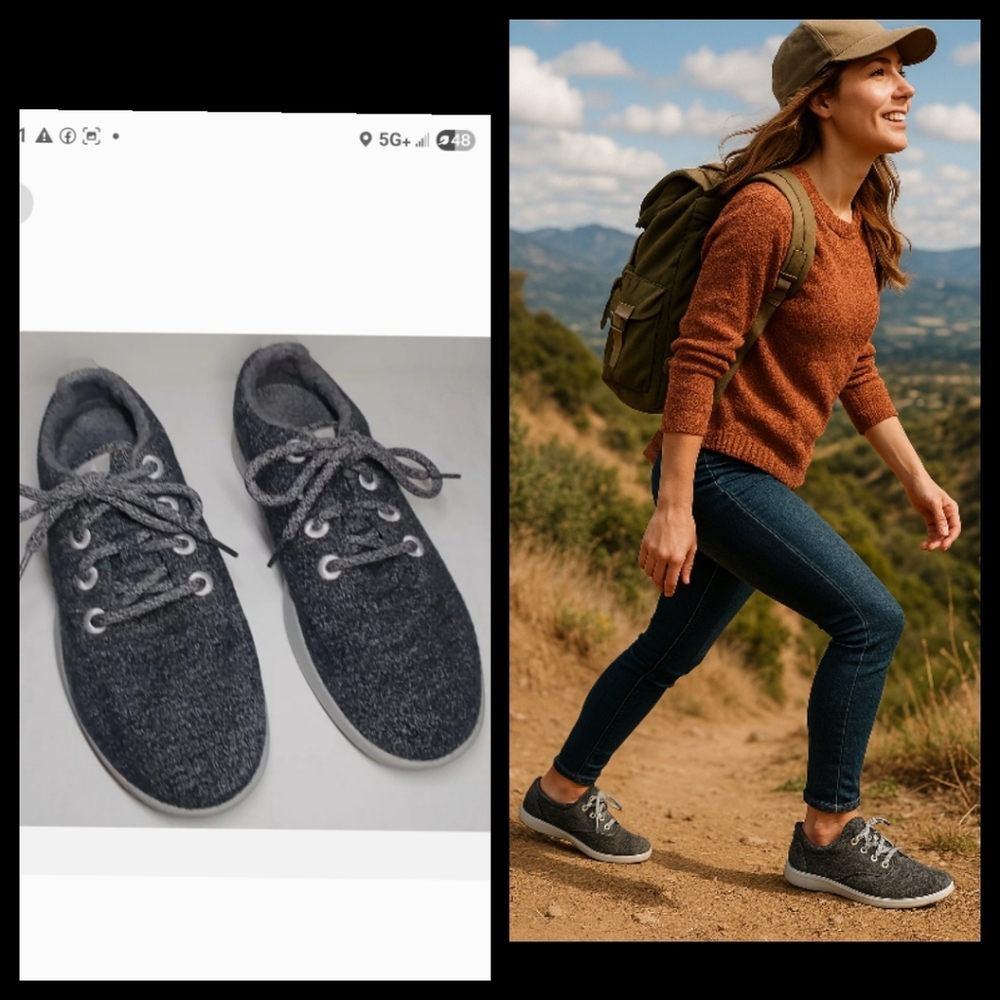 Allbirds The Wool Runner Shoes Lace-Up Gray SZ 10